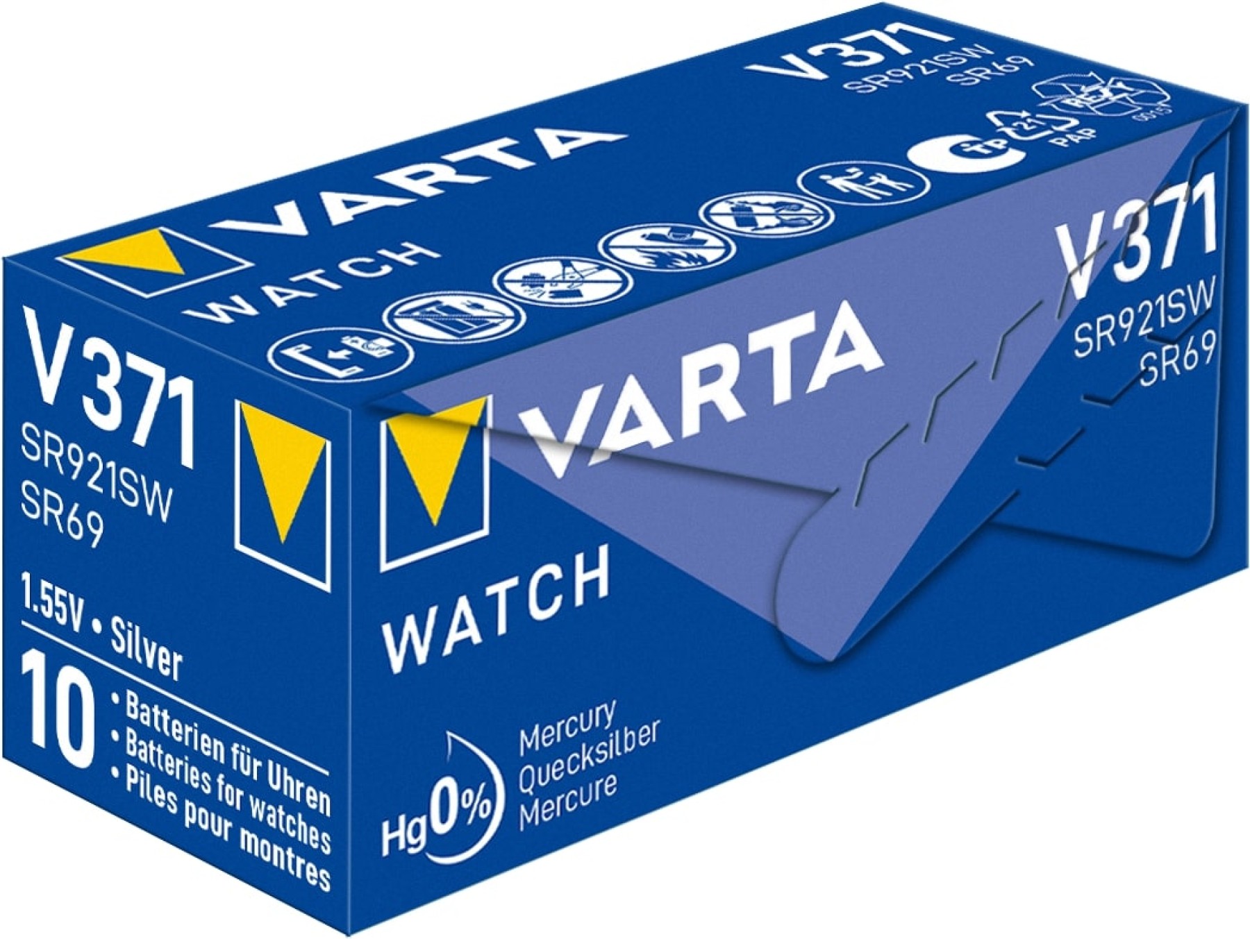 Varta V371 Silver Oxide Pack of 10